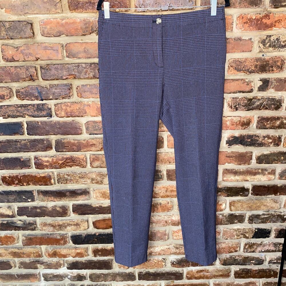 J. Jill Plaid Premium Bi-Stretch Ponte Knit Dress Pants Women's Size 6